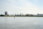 Chemical Industries Near River Stock Photo