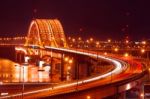 Banghwa Bridge At Night In Seoul,korea Stock Photo