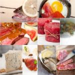 High Protein Food Collection Collage Stock Photo