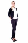 Full Length Portait Of Business Woman Stock Photo