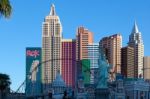 Las Vegas, Nevada/usa - August 1 ; View Of New York New York Hot Stock Photo