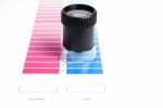 Colour Management - Loupe Stock Photo