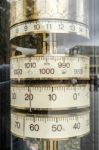 Old Brass Weather Gauge In Weimar Stock Photo