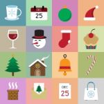 Christmas Icon Set  Illustration Stock Photo