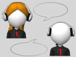 Customer Service Operators Stock Photo