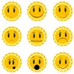 Smiles Icon Set Stock Photo