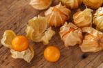 Cape Gooseberry Physalis Fruit Ground Cherry Organic Food Vegetable Stock Photo