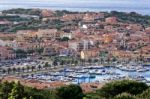 View Down To Palau In Sardinia Stock Photo