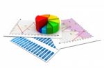 Business Report, Graph Charts Stock Photo