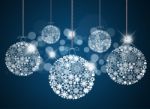 Christmas Decorations - Blue Background Stock Photo