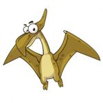 Cartoon Of Pterosaur Dinosaur Stock Photo