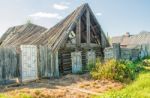 Old Abandoned Wooden House Stock Photo