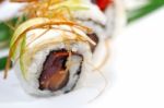 Fresh Sushi Choice Combination Assortment Selection Stock Photo