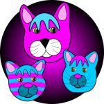 Cartoon Cats Stock Photo