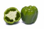 Green Bell Pepper Stock Photo