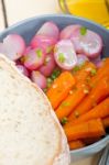 Steamed  Root Vegetable On A Bowl Stock Photo