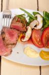 Beef Filet Mignon Grilled With Vegetables Stock Photo