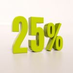 Percentage Sign, 25 Percent Stock Photo