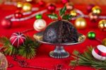 Christmas Pudding Stock Photo