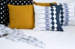 Colorful Pillows On A Sofa Stock Photo