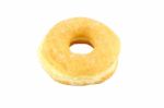 Single Sugar Donut On White Background Stock Photo