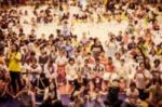 Blurred Crowd Of Children In The Hall Stock Photo