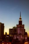 Palace Of Culture And Science In Warsaw Poland Stock Photo