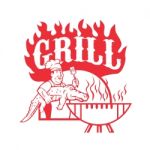 Bbq Chef Carry Gator Grill Retro Stock Photo