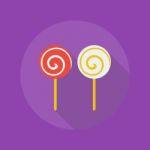 Lollipop In Flat Style Stock Photo