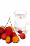 Strawberry Tree (arbutus Unedo) Fruit With Aguardiente Stock Photo