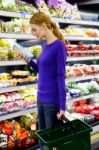 Woman Buying Salad Stock Photo