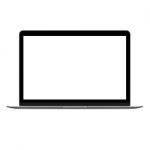 Mock Up Personal Laptop Computer On White Background Stock Photo