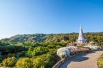 The View From Methanidonnoppha Stupa In Inthanon National Park Stock Photo