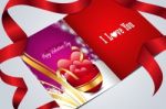 Red Love Heart, Valentines Day Concept Stock Photo