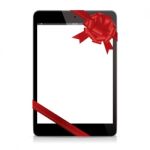 Gift Tablet Black Stock Photo