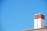 Classic Chimneys Background Stock Photo