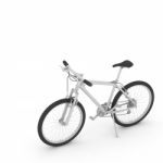 3d Bicycle Isolated On Grey Background Stock Photo