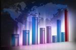 Global Financial Charts And Graphs Illustration Stock Photo