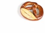 Brown Salted Pretzel Stock Photo