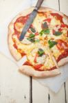 Italian Pizza Margherita Stock Photo