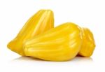 Ripe Jackfruit Isolated On White Background Stock Photo