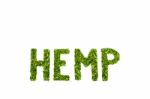 Word Hemp Made Of Cut Green Hemp Leaves Stock Photo