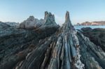 The Beach Of Gueirua Stock Photo