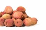 Bunch Of Lychee Fruits Stock Photo