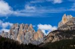 Mountains In The Valley Di Fassa Near Pozza Di Fassa Trentino It Stock Photo