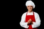 Portrait Of A Handsome Chef Stock Photo