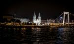 Szent Anna Templom Illuminated At Night In Budapest Stock Photo