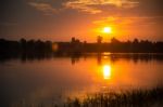 
Golden West Is About To Leave The Horizon. In The Beautiful Lig Stock Photo