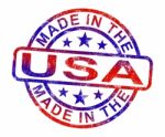 Made In USA Stamp Stock Photo