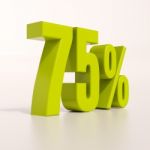 Percentage Sign, 75 Percent Stock Photo